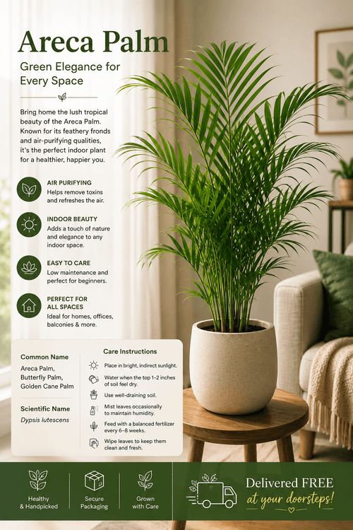 Areca Palm (Butterfly Palm, Golden Cane Palm) - Roots of India- House No 205, Phase VI H Block, Aaya Nagar, New Delhi 110047
