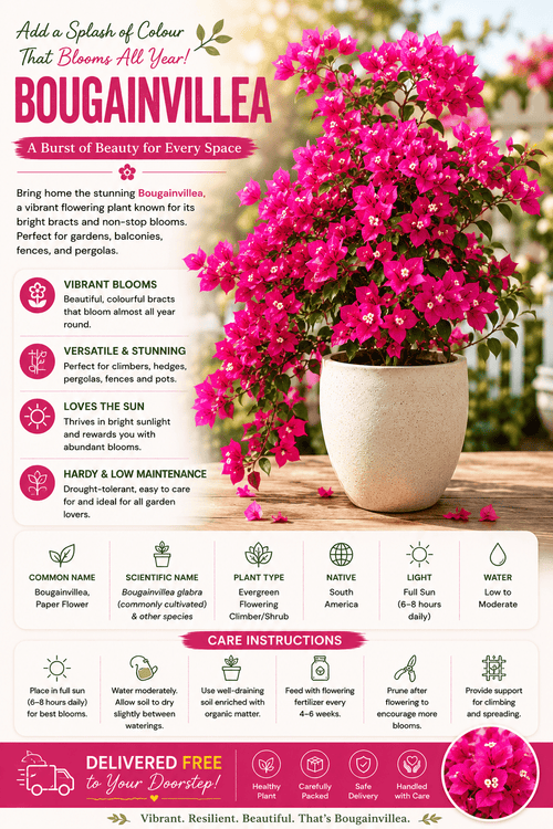 Bougainvillea Plant (Paper Flower) - Roots of India- House No 205, Phase VI H Block, Aaya Nagar, New Delhi 110047