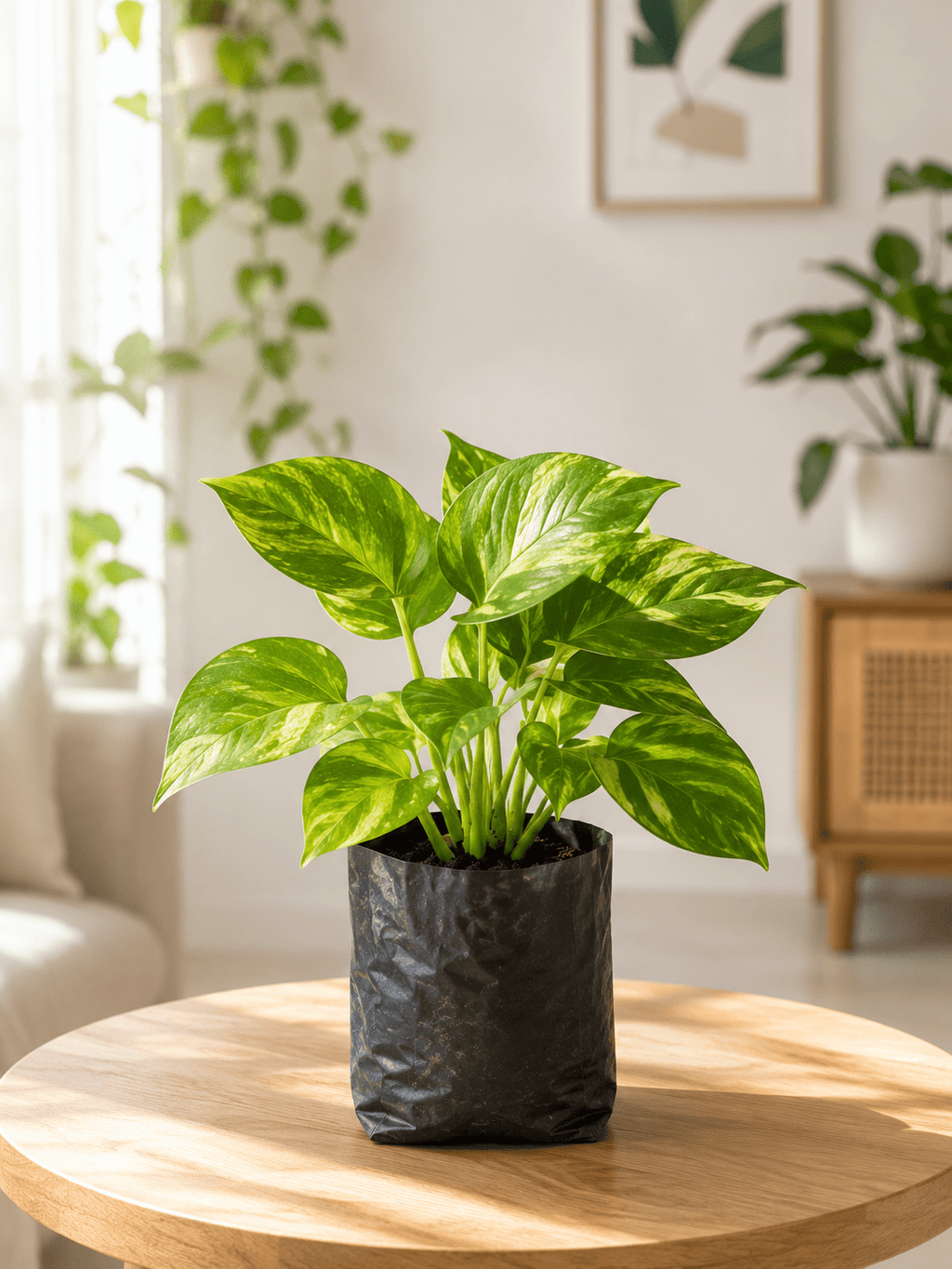 Money Plant (Scientific Name: Epipremnum Aureum Family: Araceae) - Roots of India- House No 205, Phase VI H Block, Aaya Nagar, New Delhi 110047